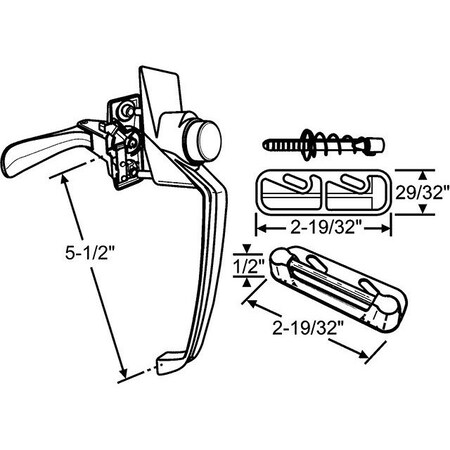 Strybuc Push Button Latch Set Black 17-66